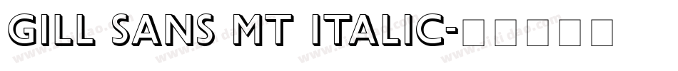 Gill Sans MT Italic字体转换